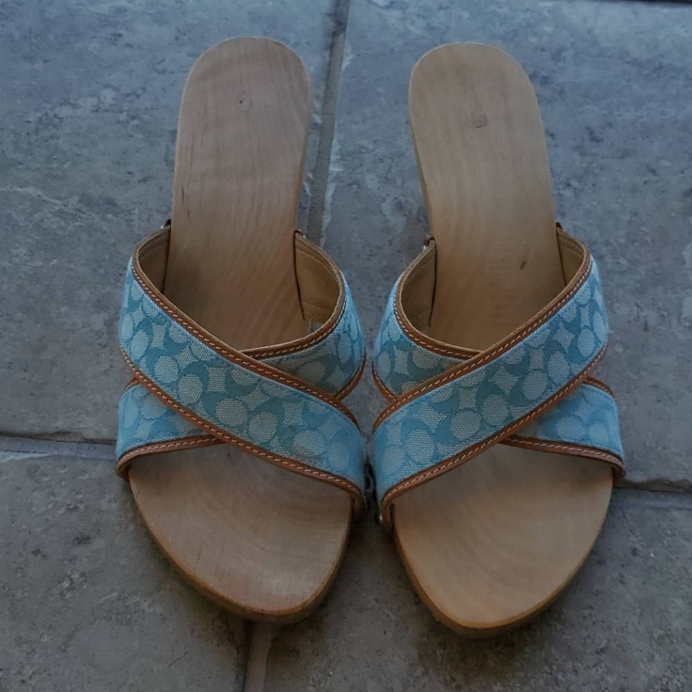 Coach Signature Sharon kitten heeled sandals